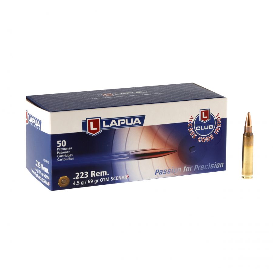 LAPUA .223 Rem Scenar L 4.5g/69gr ammunition 1/4
