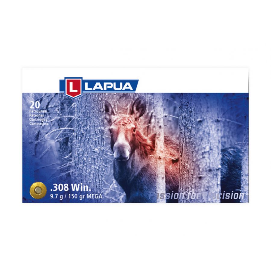 LAPUA .308 Win ammunition. MEGA 9.72g/150gr SP 1/1