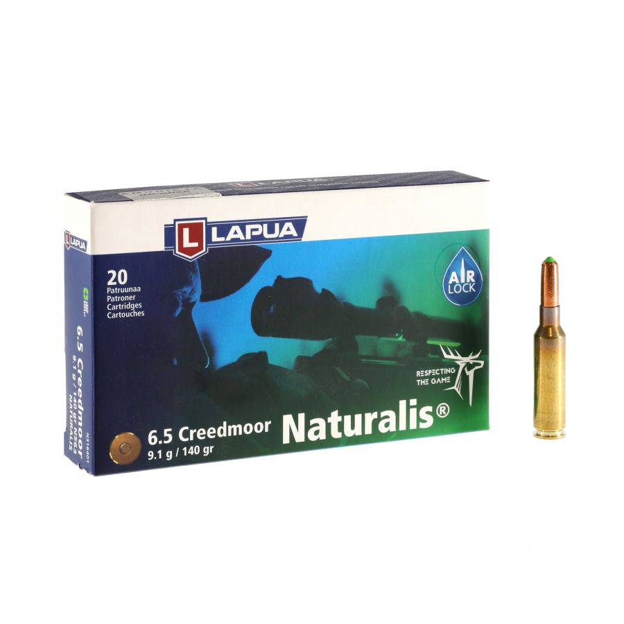LAPUA 6.5 Creedmoor Naturalis 9.1g ammunition 1/4