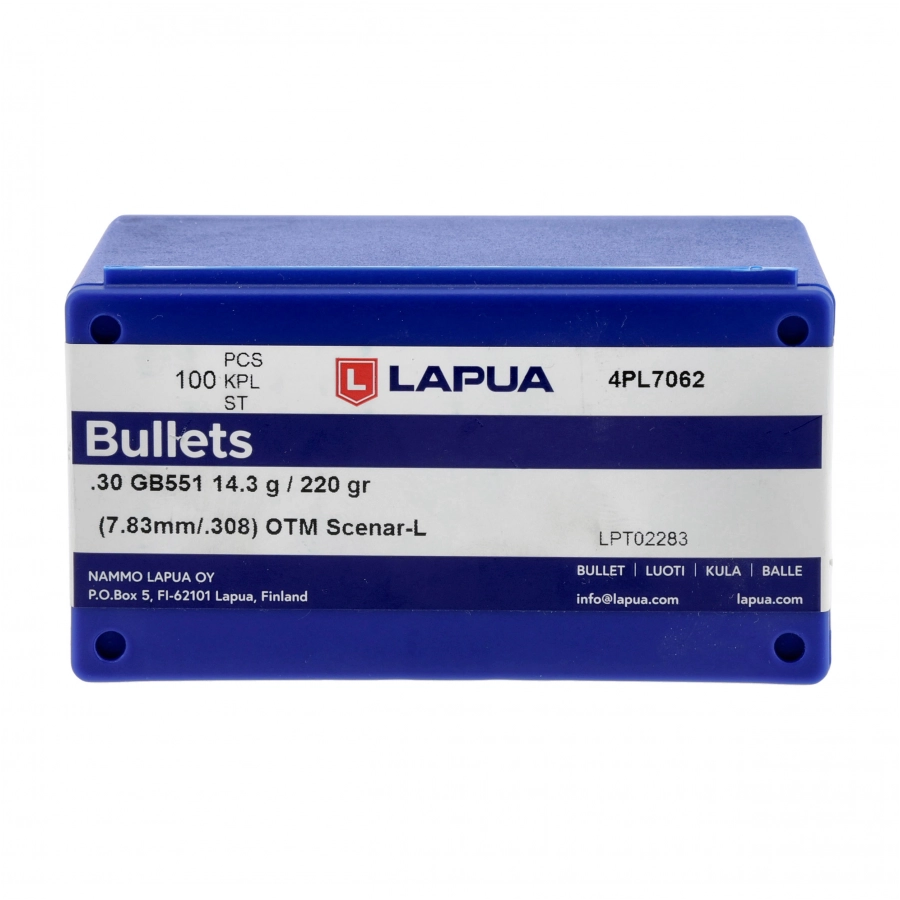 LAPUA Scenar L .308 14.3g/220gr 100pcs bullet. 4/4