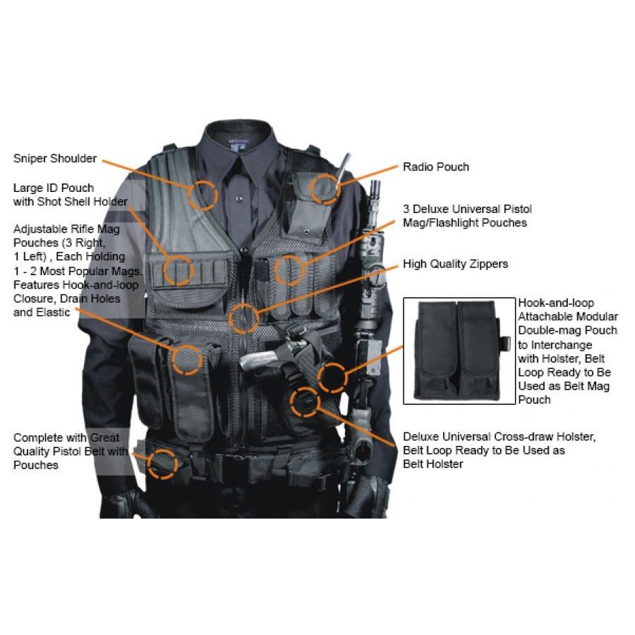 Leapers tactical vest with holsters 4/4