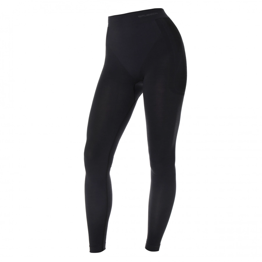 Leginsy termoaktywne damskie Brubeck COMFORT WOOL czarne 1/3