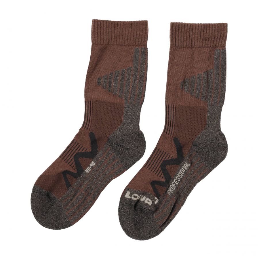 LOWA 3-Season Pro socks, dark brown 1/2