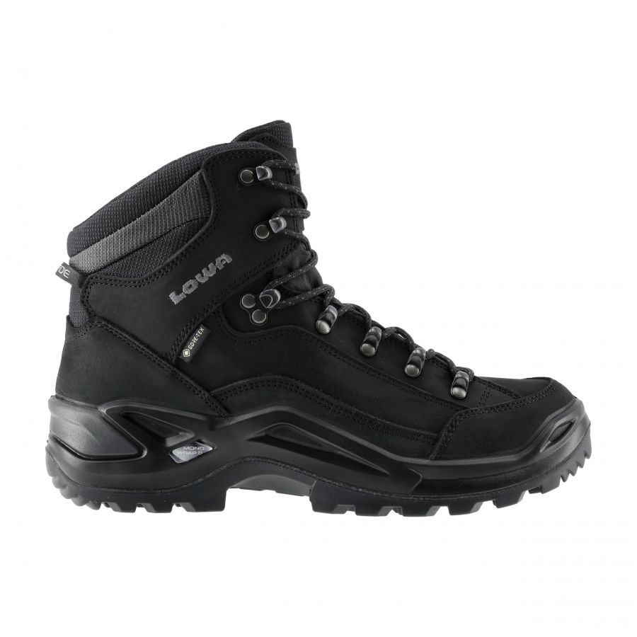 LOWA men's shoes Renegade GTX mid Wid, black 1/8