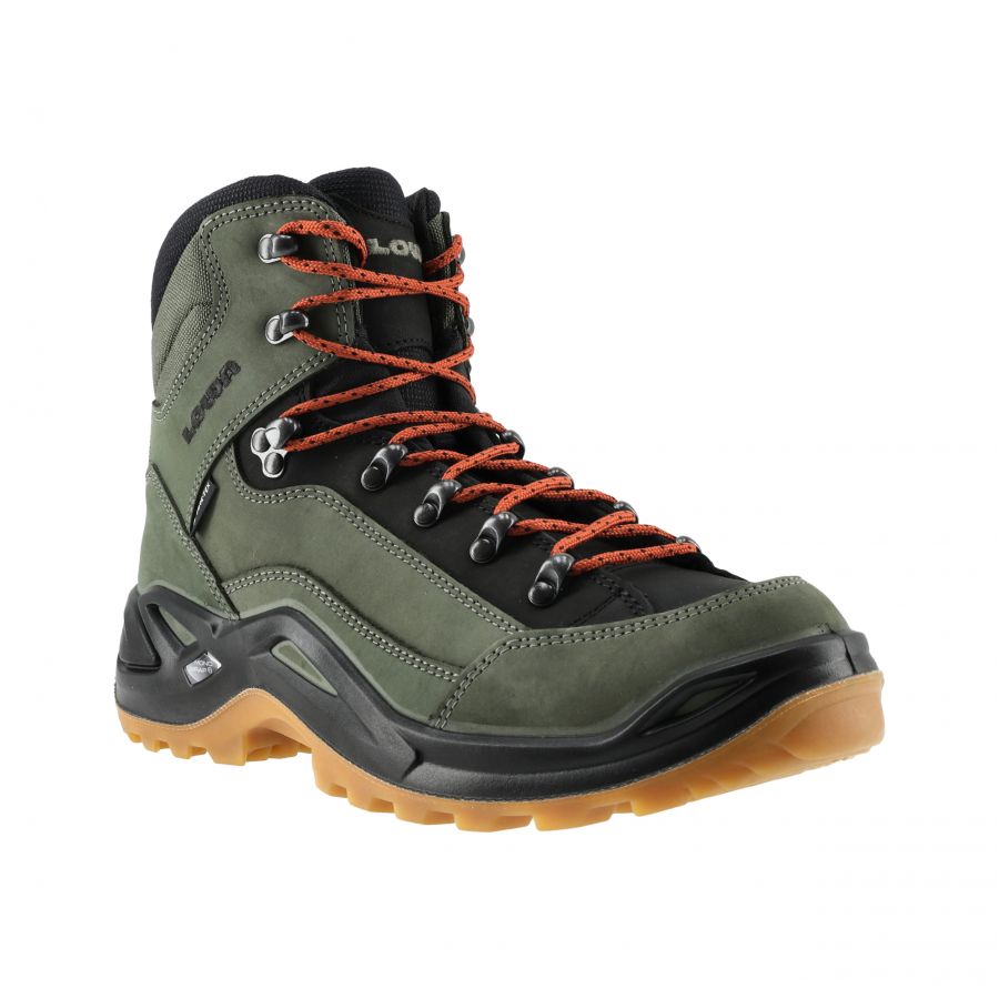 LOWA Renegade GTX mid m boots, green/orange 2/8