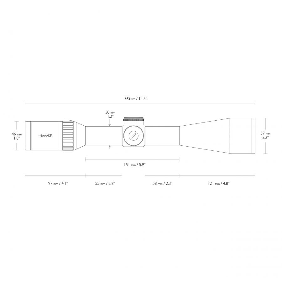 Luneta celownicza Hawke Endurance 30 WA SF 4-16x50 .223 /.308 16x 4/14