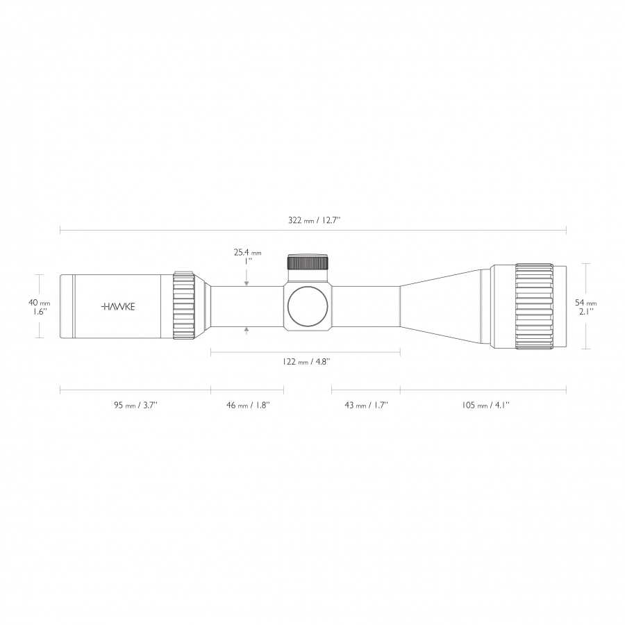 Luneta celownicza Hawke Vantage 1" 3-9x40 AO 30/30 4/6