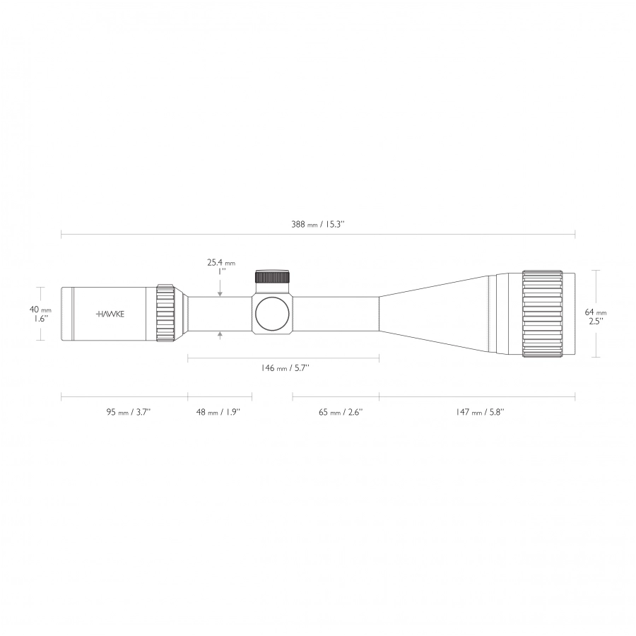 Luneta celownicza Hawke Vantage 1" 4-16x50 AO IR Mil Dot 4/14