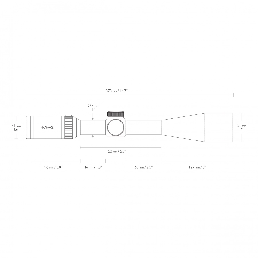 Luneta celownicza Hawke Vantage 1" 6-24x44 SF Half Mil Dot 4/10