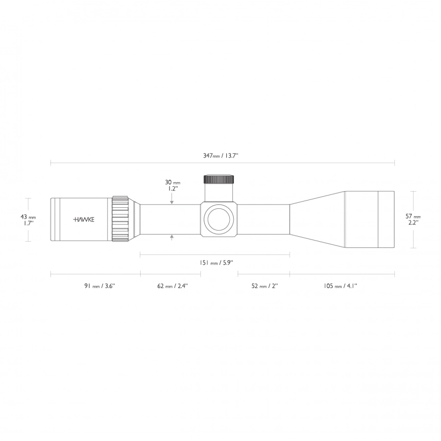 Luneta celownicza Hawke Vantage 30 WA 4-16x50 IR SF .22 LR HV 16x 4/17
