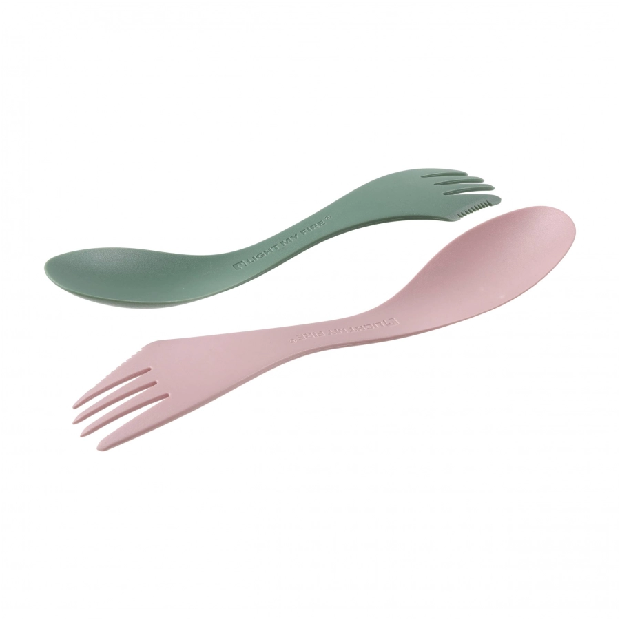 Łyżkowidelec Light My Fire Spork M Bio zielono-róż 3/5