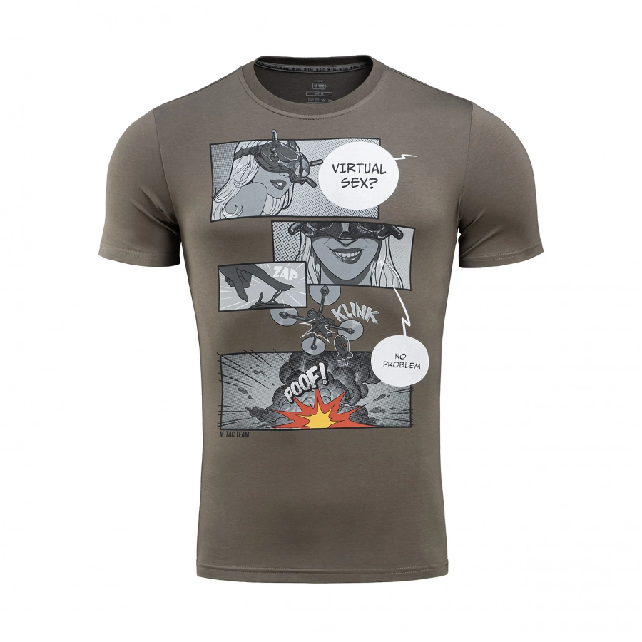 M-Tac Comics Drone Girl dark olive green t-shirt 1/7