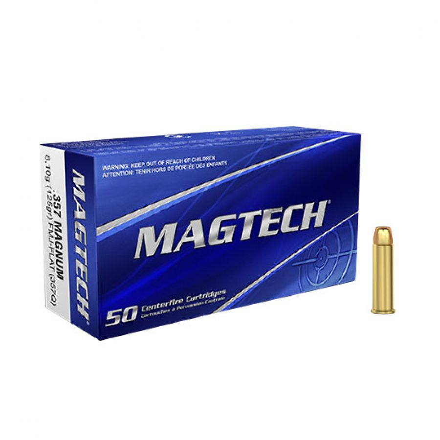 Magtech ammunition cal. 357 Mag. FMJ 125 gr 1/4