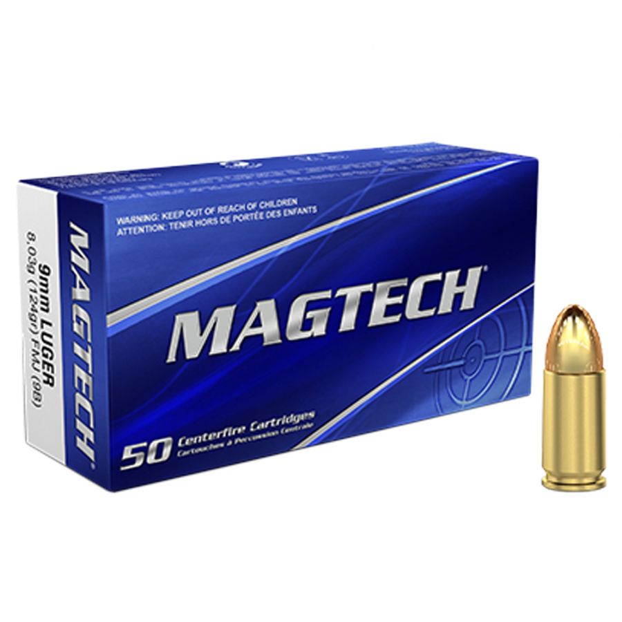 Magtech ammunition cal. 9mm Luger, FMJ, 8g 1/3
