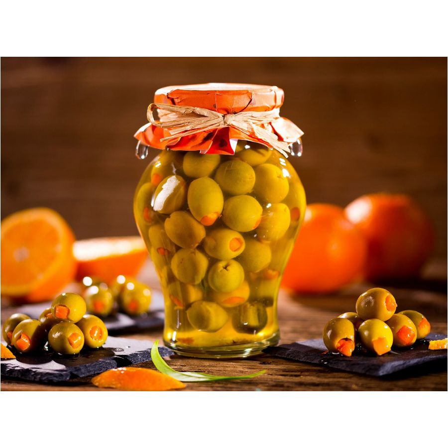 Manzanilla olives stuffed with orange 300 g 3/4
