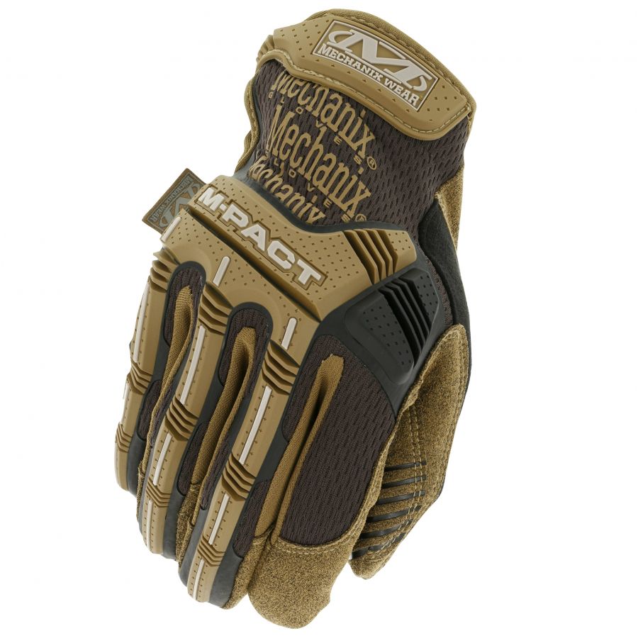 Mechanix Wear M-Pact brown gloves 1/7