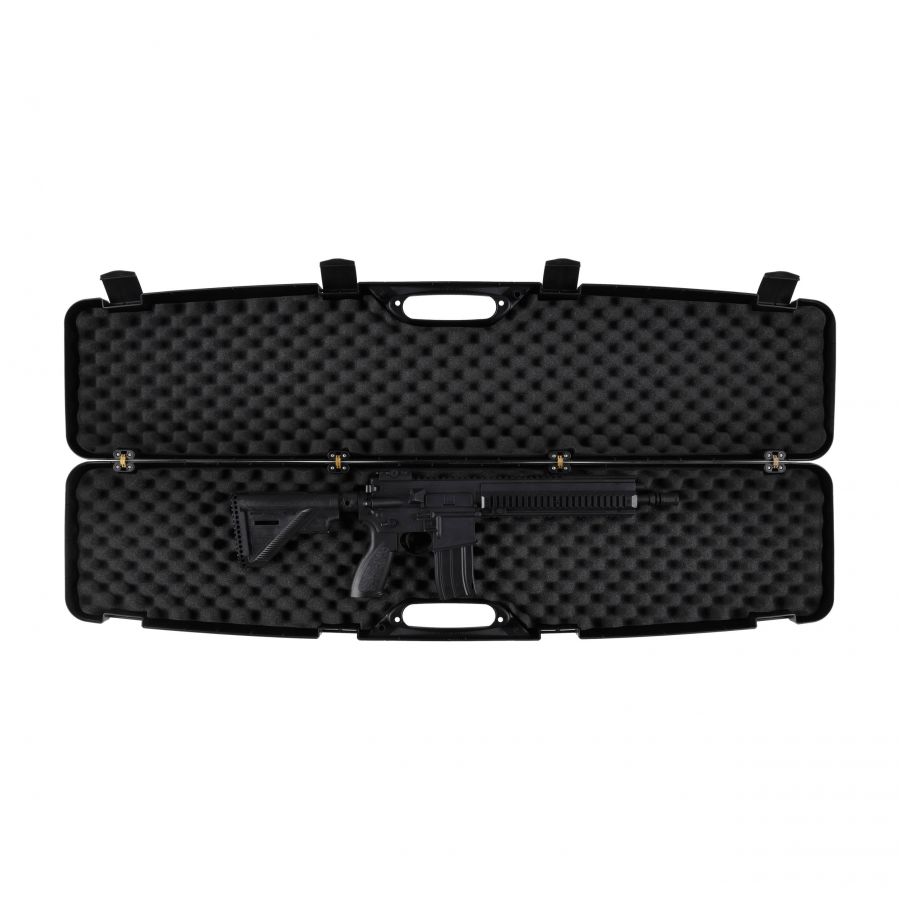 Megaline gun trunk black 125x25x11cm buckles 3/5