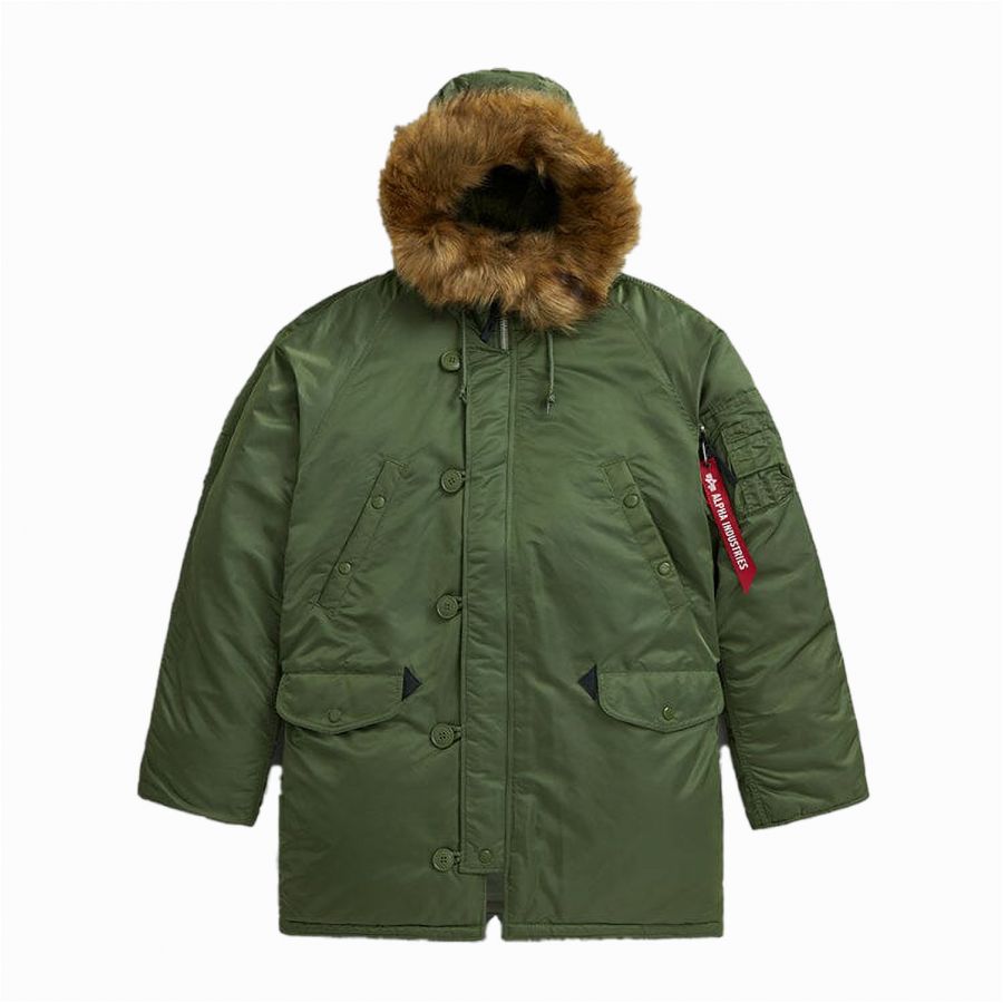 Men's Alpha N3B green jacket 1/4