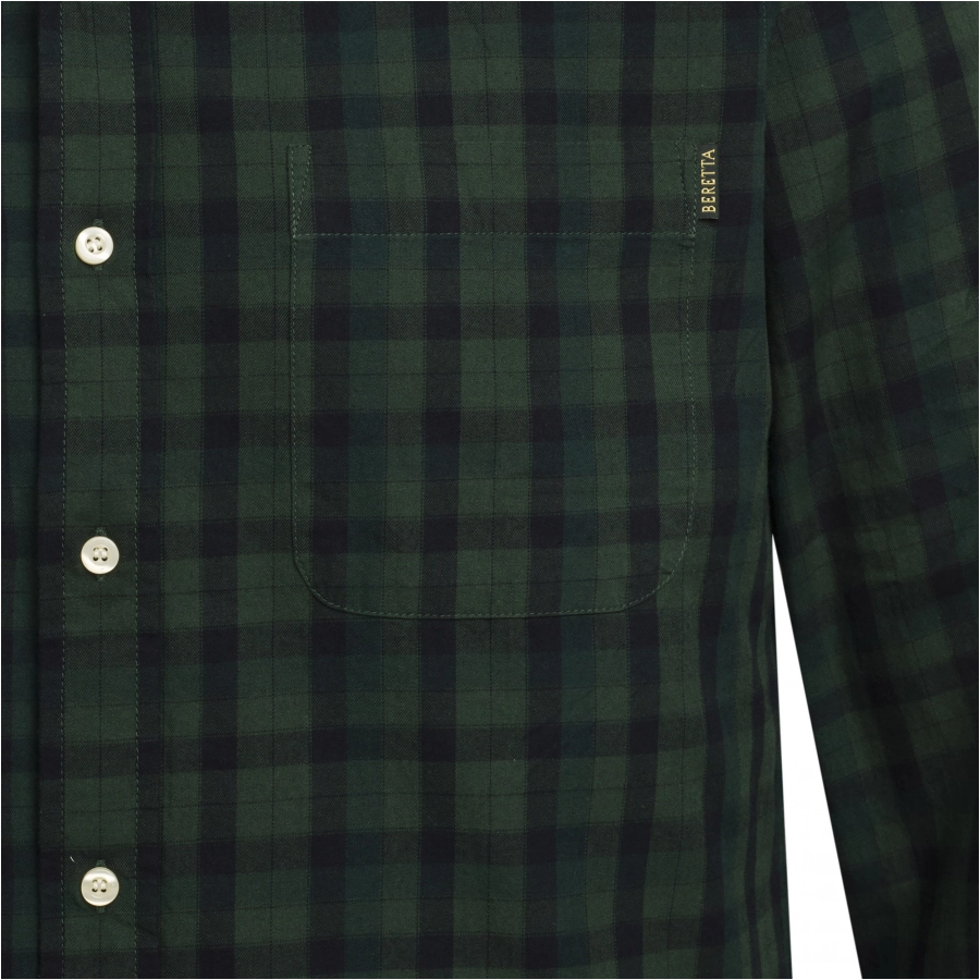 Men's Beretta Bryggen Shirt Green &amp; Black 3/4