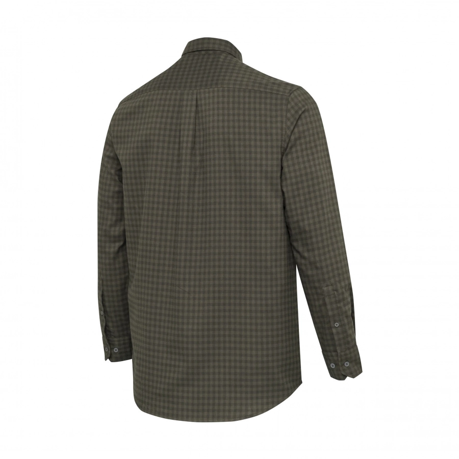 Men's Beretta Cadet Green &amp; Brow Flannel Shirt 2/4