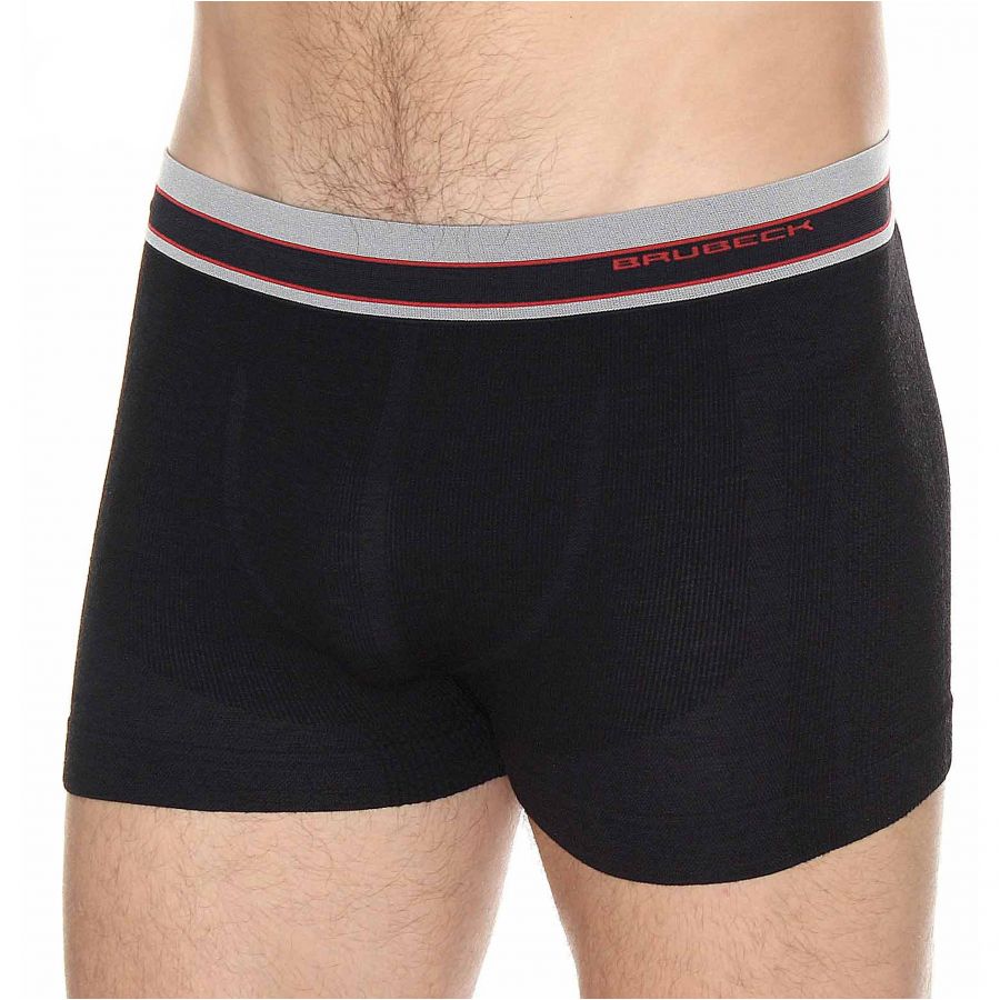 Men's boxer shorts Brubeck Active Wool black 1/3