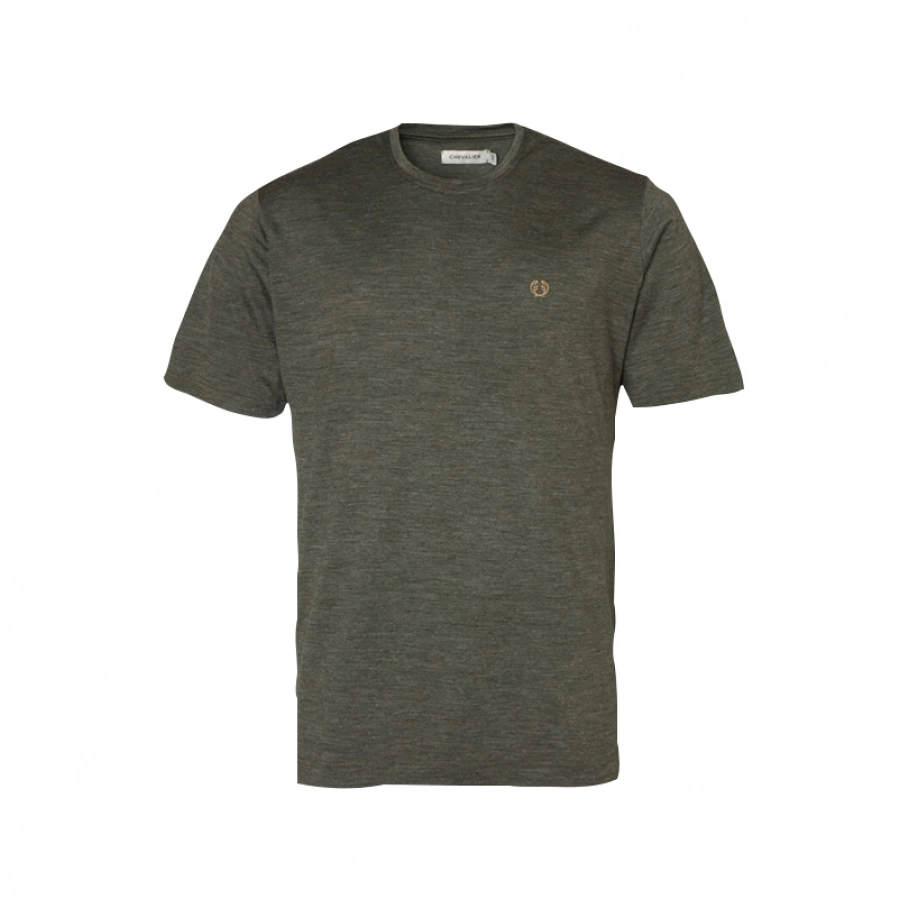 Men's Chevalier Coley Wool Dark Green T-Shirt 1/1