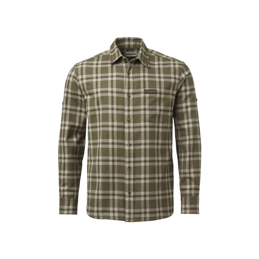 Men's Chevalier Teal Light Flannel Olive Shirt 1/2
