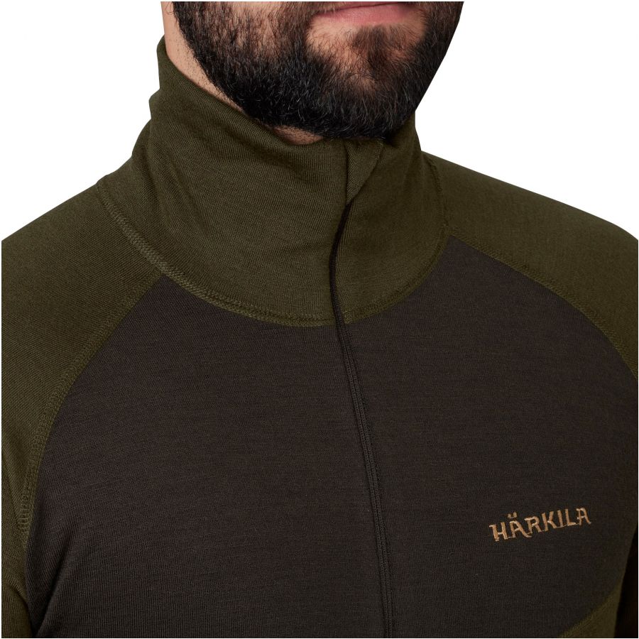 Men's Härkila Base Warm zip neck T-shirt Willow g 4/9