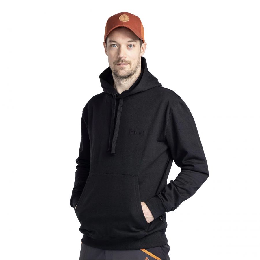 Men's Pinewood Logo Hoodie, black 1/4