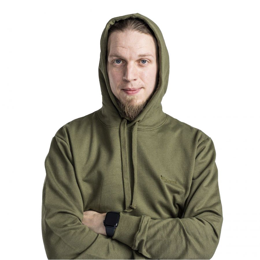 Men's Pinewood Logo Hoodie, green 3/4