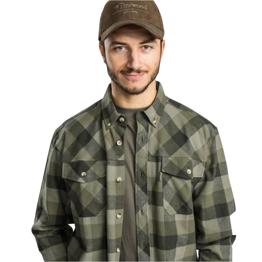 Men's Pinewood Lumbo olive/brown shirt 4/6