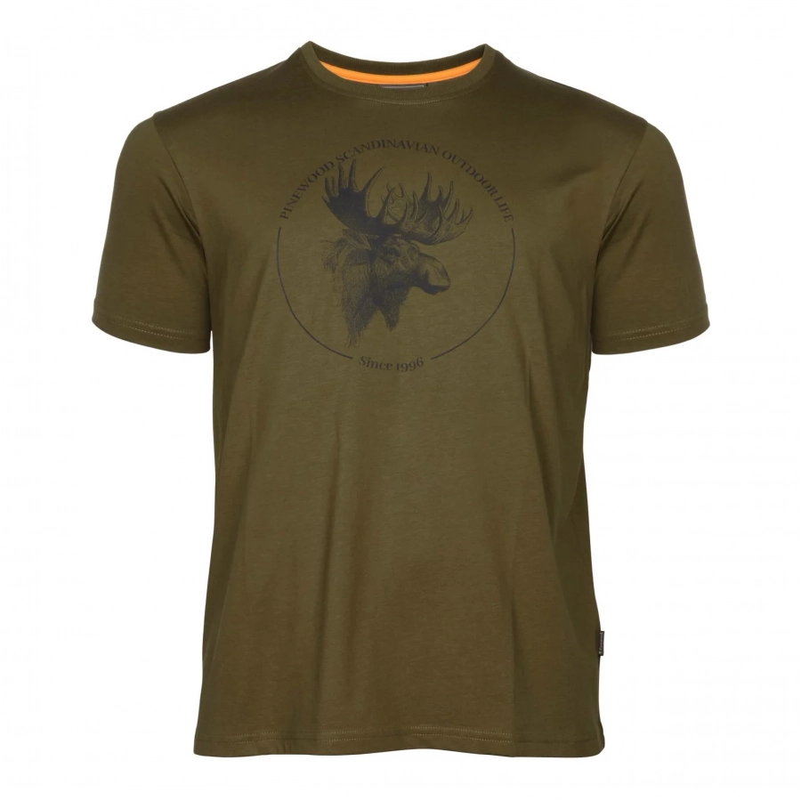 Men's Pinewood Moose olive shirt 1/4