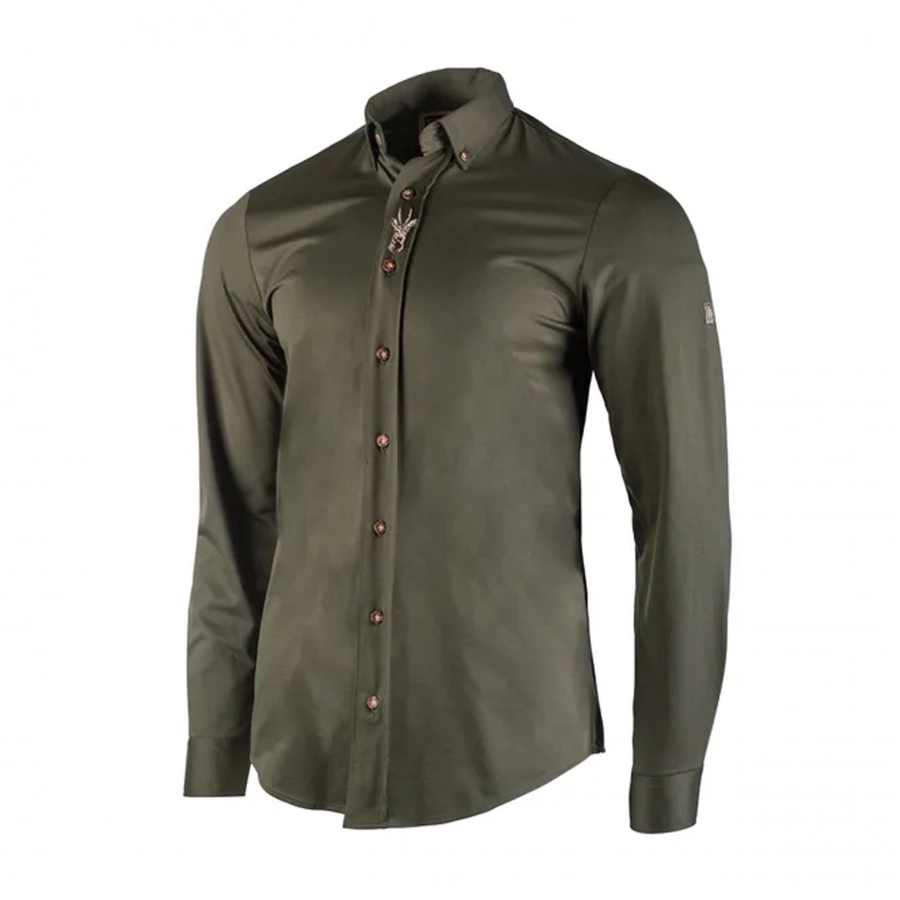 Men's Tagart Goat slim shirt dark green 2/3