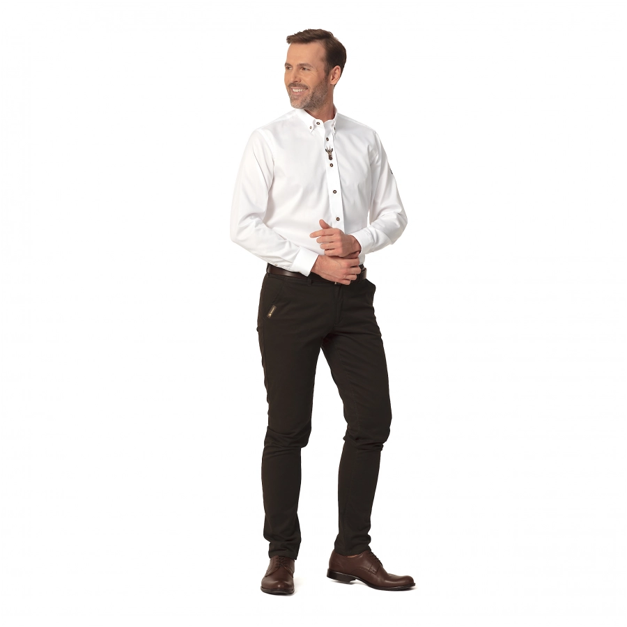 Men's Tagart Goat Slim White Shirt 3/4