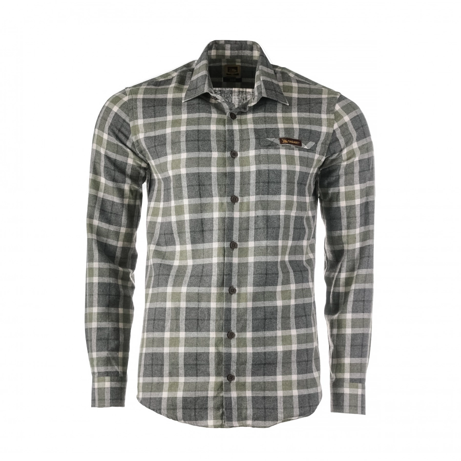 Men's Tagart Moss slim shirt, green checkered 1/4