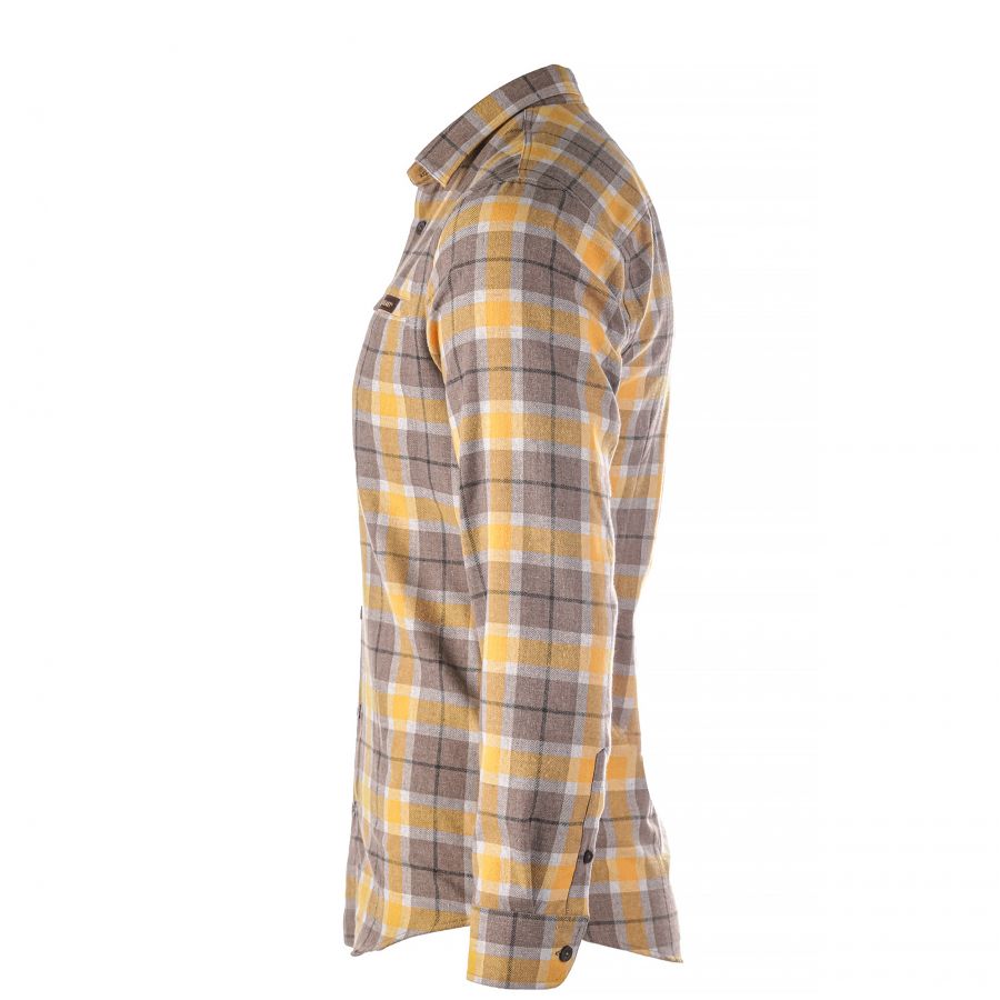 Men's Tagart Sunny shirt, in yellow and brown check 3/4