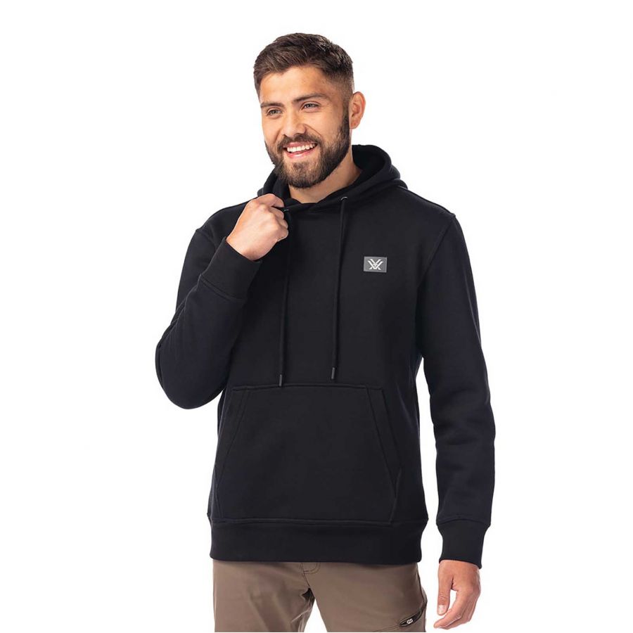 Men's Vortex Heavyweight Hoodie Black 3/4