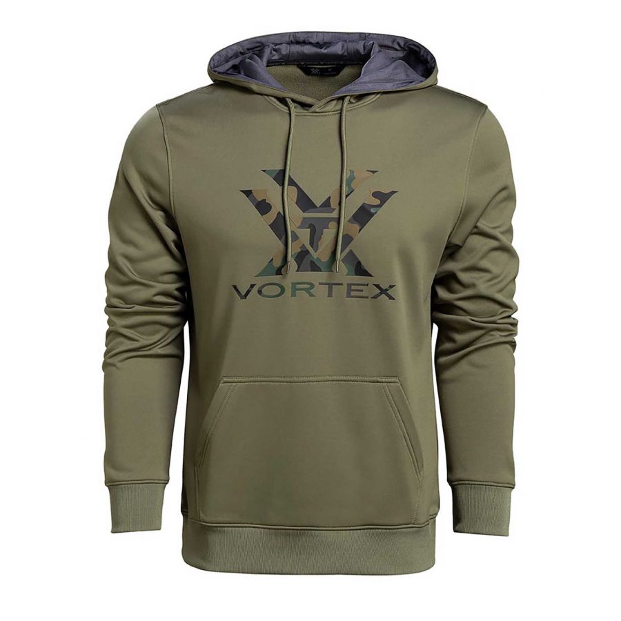 Men's Vortex Performance Hoodie olive green 1/4