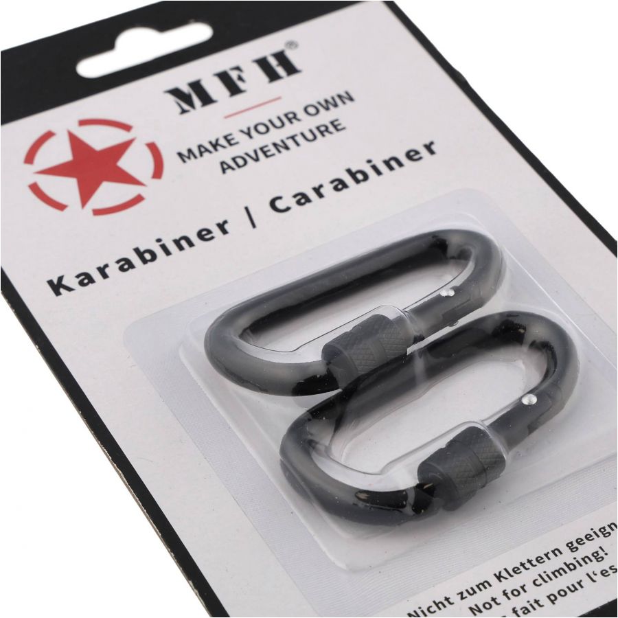 MFH Screw Lock Carabiner 60 mm 2 pcs. 2/2