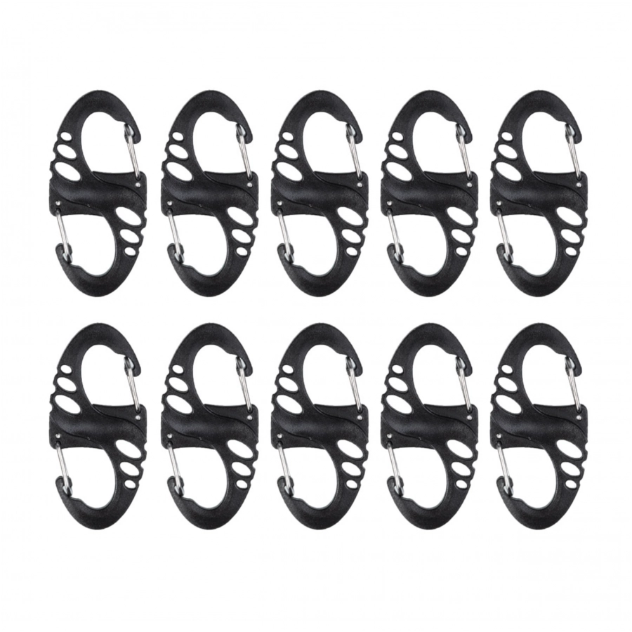 Mil-Tec S-Hook snap hook set black 10 1/2