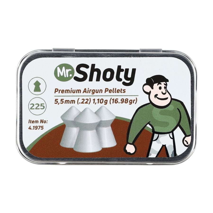Mr. Shoty 5.5 mm 1.10 g spitzer shot 225 pcs. 1/4
