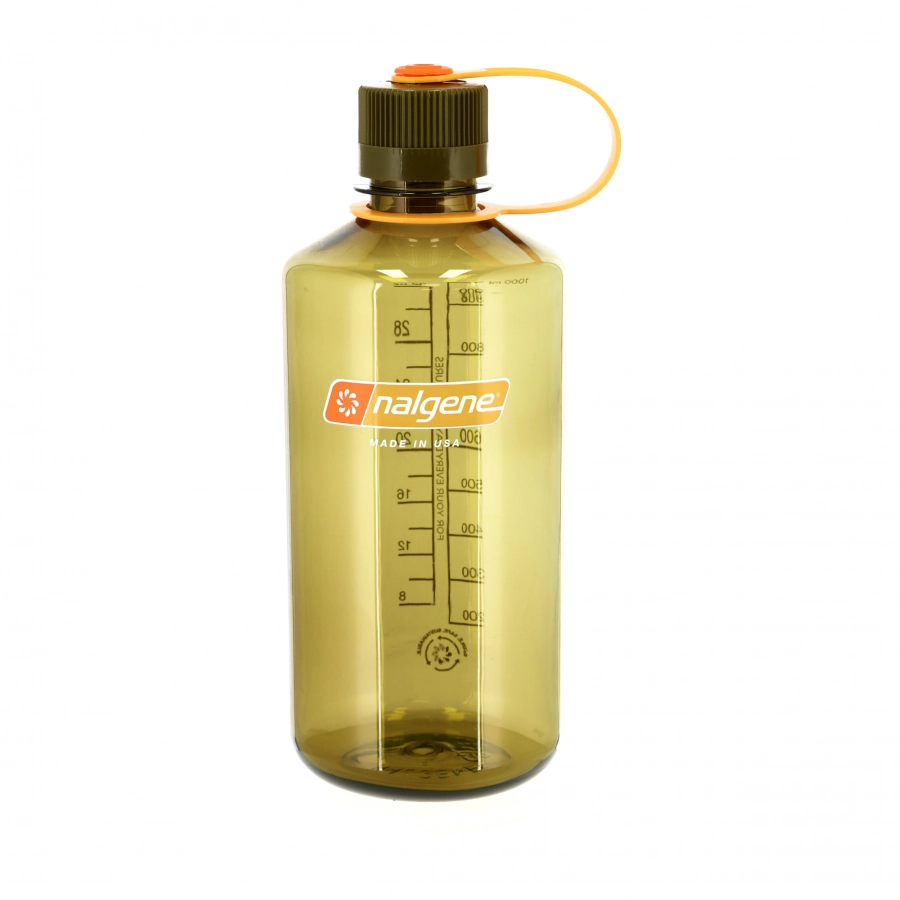 Nalgene Narrow Mouth 1 L Olive Bottle 1/3