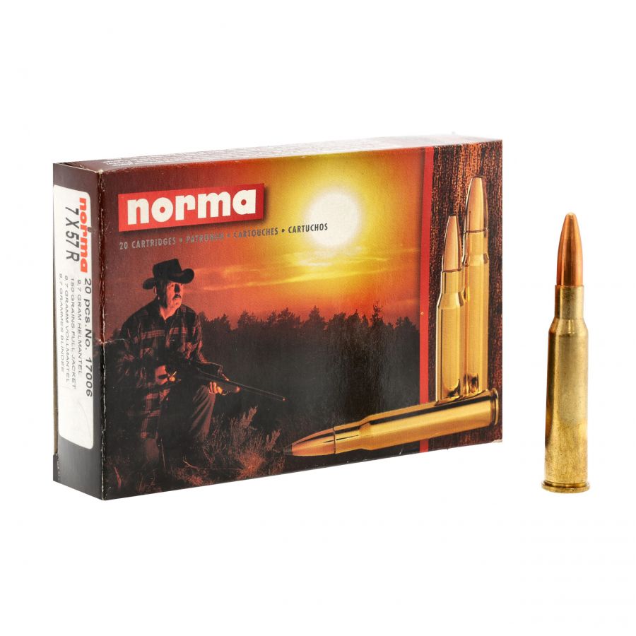 Norma ammunition cal. 7x57R FMJ 9.7 g / 150 gr 1/4