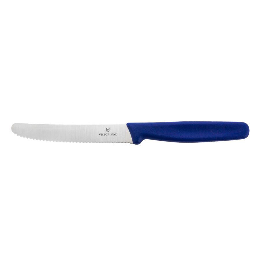 Nóż do pomidorów Victorinox 5.0832 ząbkowany, niebieski, zaokrąglona końcówka 1/2