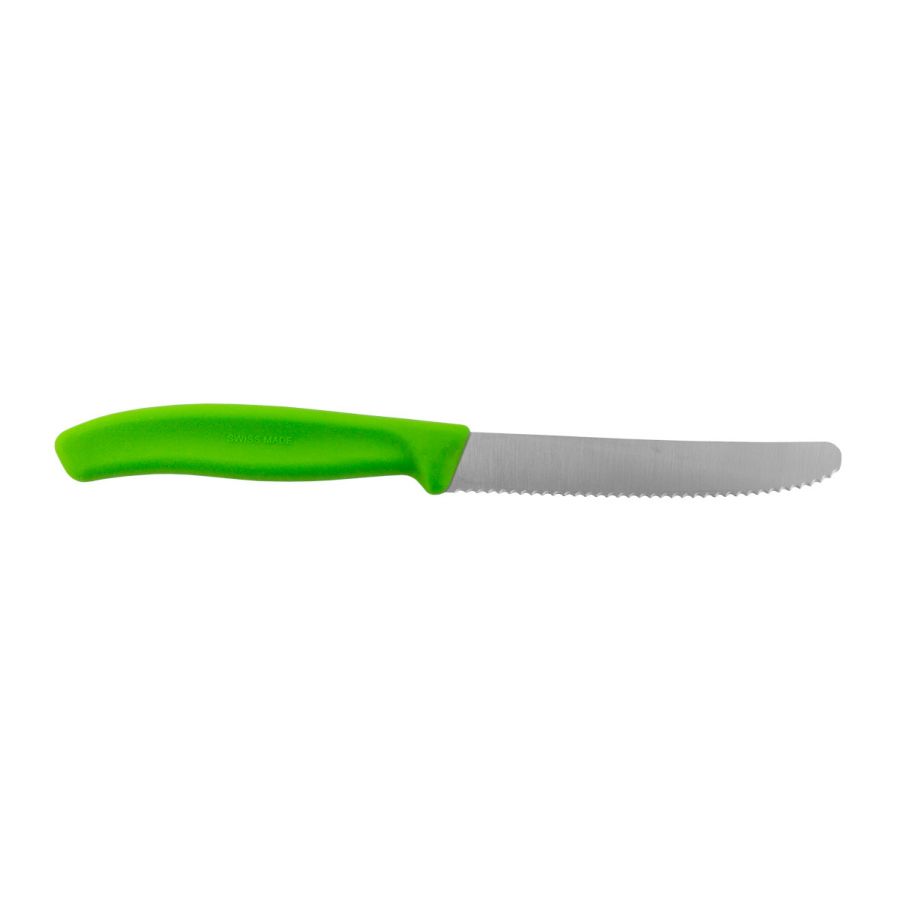 Nóż do pomidorów Victorinox 6.7836.L114 ząbkowany, zielony, zaokrąglona końcówka 2/2