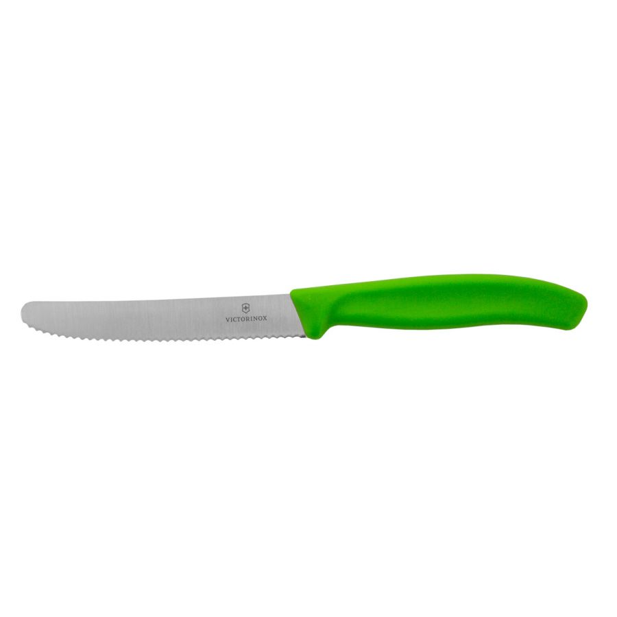 Nóż do pomidorów Victorinox 6.7836.L114 ząbkowany, zielony, zaokrąglona końcówka 1/2