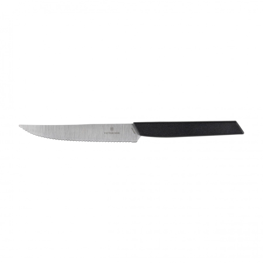 Nóż do steków Victorinox Swiss Modern 6.9003.12W ząbkowany z zaokrąglonym czubkiem czarny 1/3