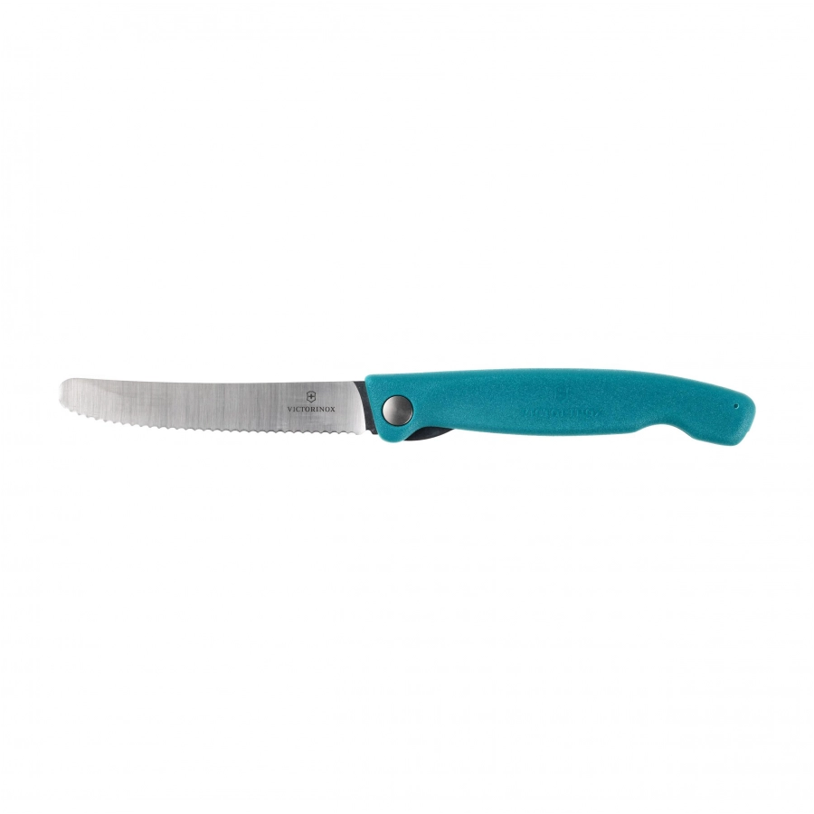 Nóż kuchenny składany Victorinox Swiss Classic Picnic Knife 6.7834.FC1 ząbkowany z zaokrąglonym czubkiem zielony
 1/7