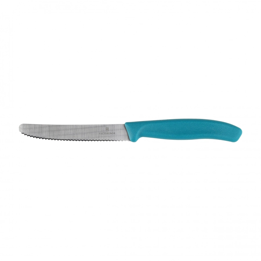Nóż kuchenny Victorinox Swiss Classic 6.7834.C1 ząbkowany z zaokrąglonym czubkiem zielony 1/3