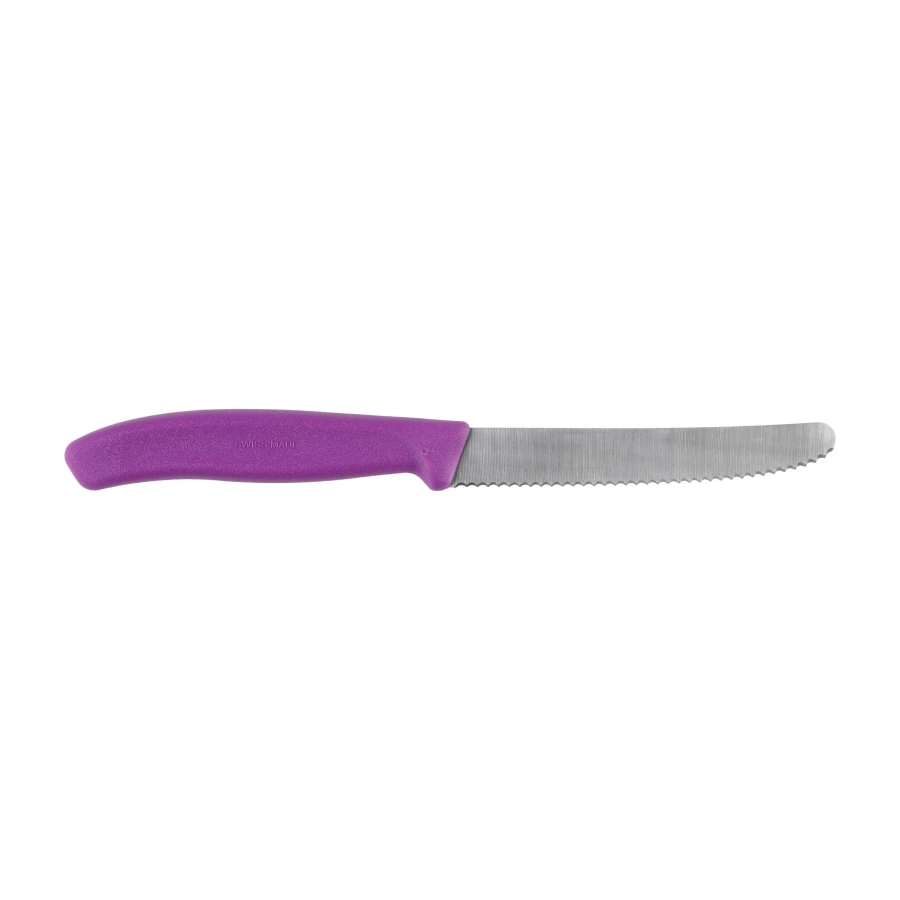 Nóż kuchenny Victorinox Swiss Classic 6.7835.C1 ząbkowany z zaokrąglonym czubkiem fioletowy 2/3
